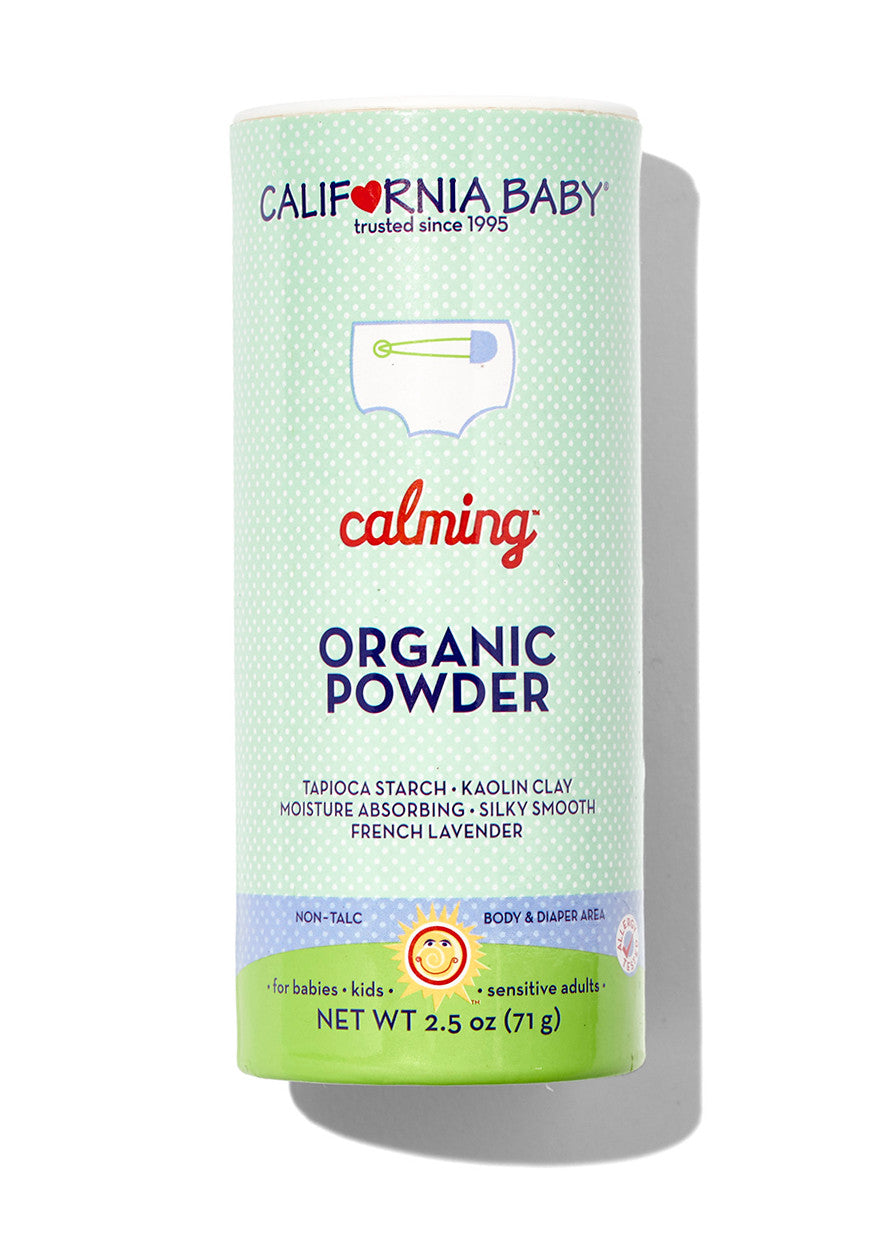 Talc-Free Organic Baby Powder  Naturally Absorbs Moisture, Soothes, and  Calms Skin